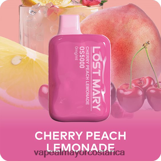 BF04J0511 Vape Al Mayor Costa Rica - limonada de cereza y durazno LOST MARY OS5000 0mg/ml