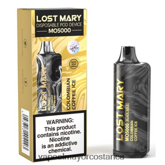 BF04J0344 Vaporizador Desechable Al Por Mayor - helado de café colombiano LOST MARY MO5000 oro negro 10ml