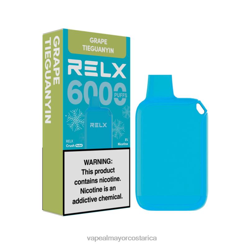 Cigarrillo Electronico Comprar Por Mayor VPT2818 RELX Crush Pocket 6000 helado uva tieguanyin
