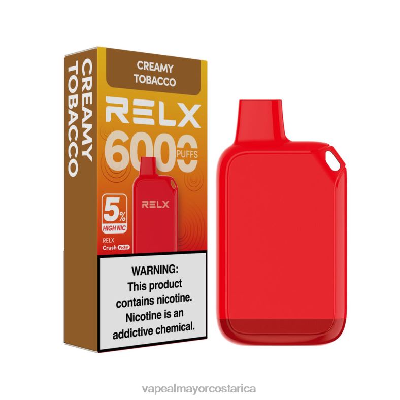 Cigarrillo Electronico Comprar Por Mayor VPT2828 RELX Crush Pocket 6000 5% alto nic tabaco cremoso