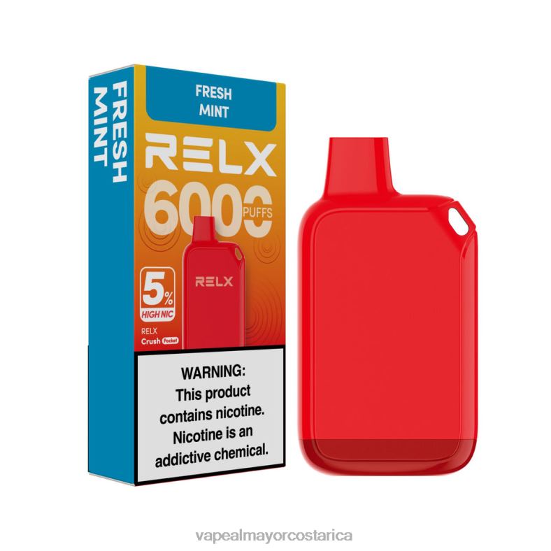 Venta Al Por Mayor De Cigarrillo Electronico VPT2829 RELX Crush Pocket 6000 5% alto nic menta fresca