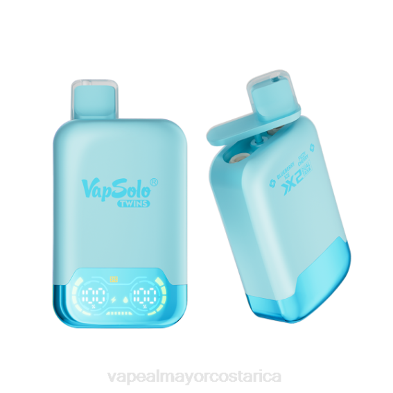 Vape Al Mayor Costa Rica 2TXT121 Vapsolo TWINS vaporizador desechable hielo de arándanos y cereza gaseosa