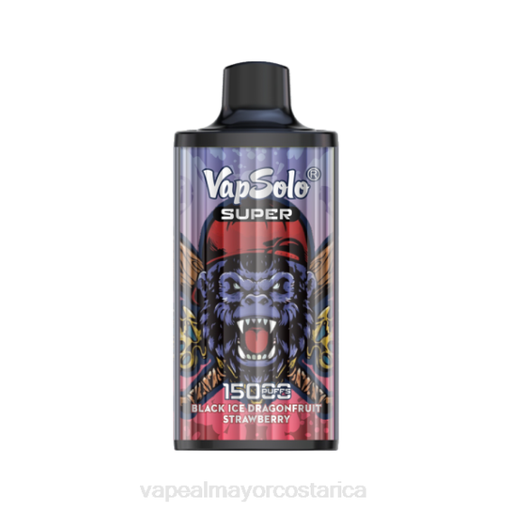 Cigarrillo Electrónico Al Por Mayor 2TXT107 Vapsolo SUPER vaporizador desechable fresa de drango de hielo negro