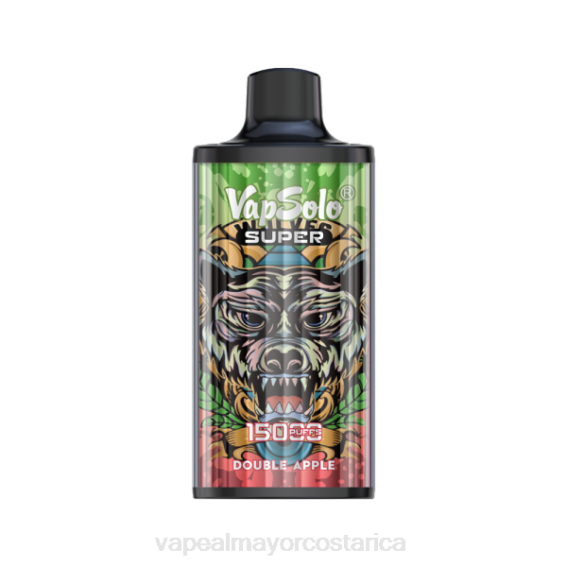 Vape Al Mayor Costa Rica 2TXT111 Vapsolo SUPER vaporizador desechable manzana doble