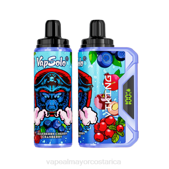 Vape Al Mayor Costa Rica 2TXT131 Vapsolo VIKING vaporizador desechable arándano cereza arándano