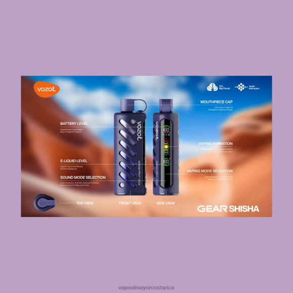 Vape Al Mayor Costa Rica 840B41 VOZOL engranaje shisha 25000 multi