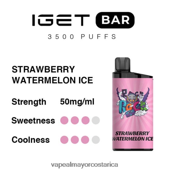 BF04J089 Venta Al Por Mayor De Cigarrillo Electronico - hielo de sandia fresa IGET BAR 3500 5% nicotina