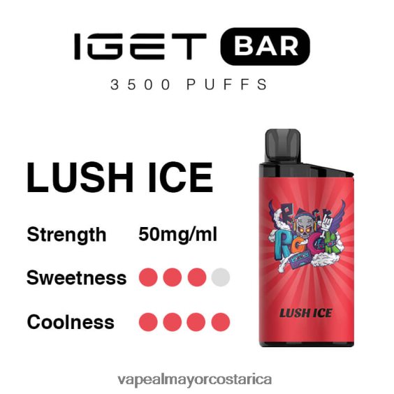BF04J093 Vaporizador Al Por Mayor - hielo exuberante IGET BAR 3500 5% nicotina