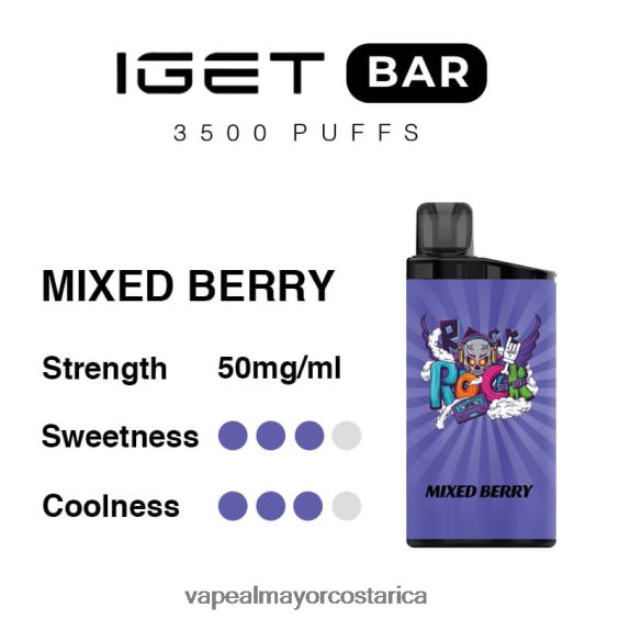 BF04J094 Vaporizador Desechable Al Por Mayor - mezcla de baya IGET BAR 3500 5% nicotina