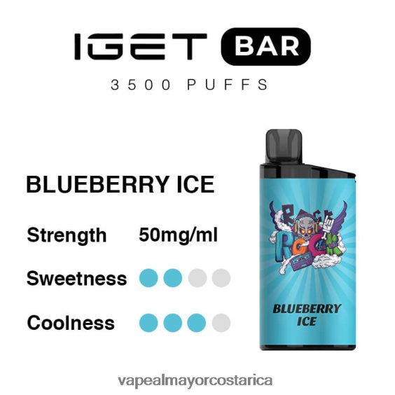BF04J098 Cigarrillo Electronico Comprar Por Mayor - hielo de arándanos IGET BAR 3500 5% nicotina